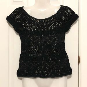 Knit and lace top